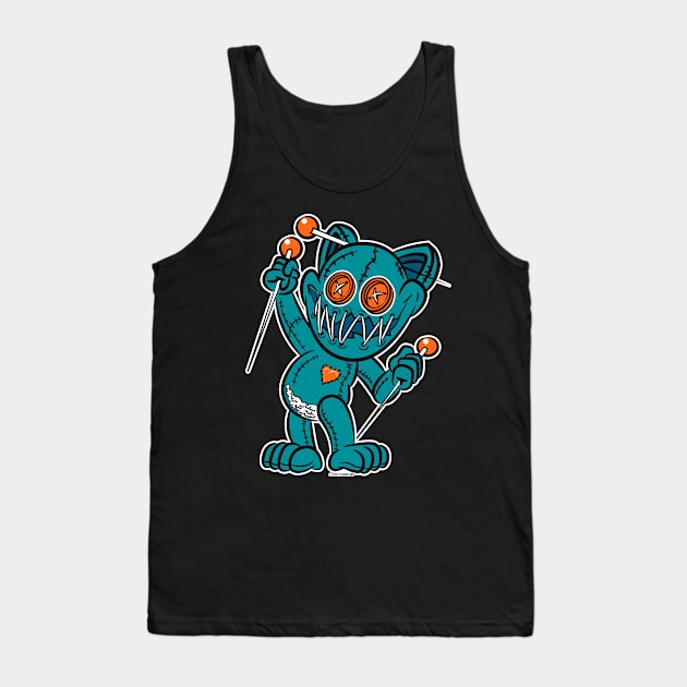 VooDoo Kitty Cat Doll Miami Colors Tank Top by eShirtLabs